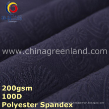 Tissu de polyester de Spandex gaufré tricoté pour le textile de robe (GLLML295)